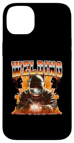 Schweißgerät Weld Flames Bootleg Style der 90er Hülle für iPhone 14 Plus von Welding Welder 90s Retro Bootleg Gifts
