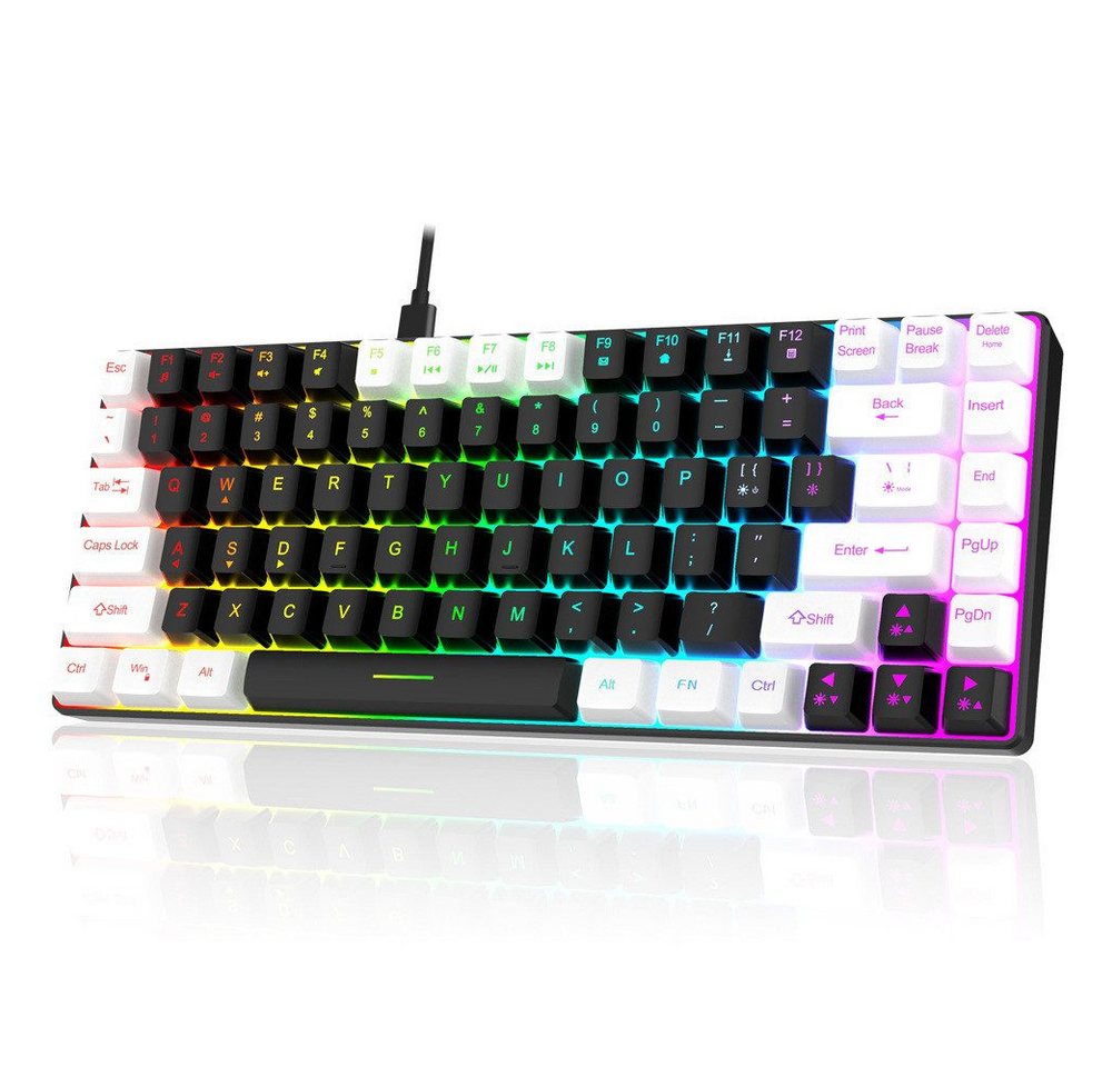 Welikera 84 Tasten Gaming-Tastatur,Kabelgebundene,RGB Membran Tastatur Welikera 84 Tasten Gaming-Tastatur,Kabelgebundene,RGB Membran Tastatur von Welikera