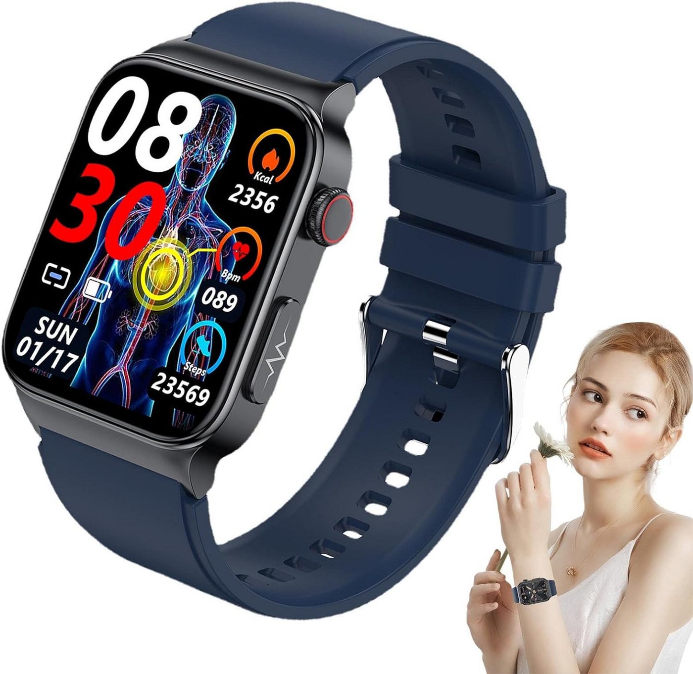 Welikera Smartwatch, 1,92-Zoll-HD-Voll-Touchscreen-Fitness-Tracker-Uhr Smartwatch von Welikera