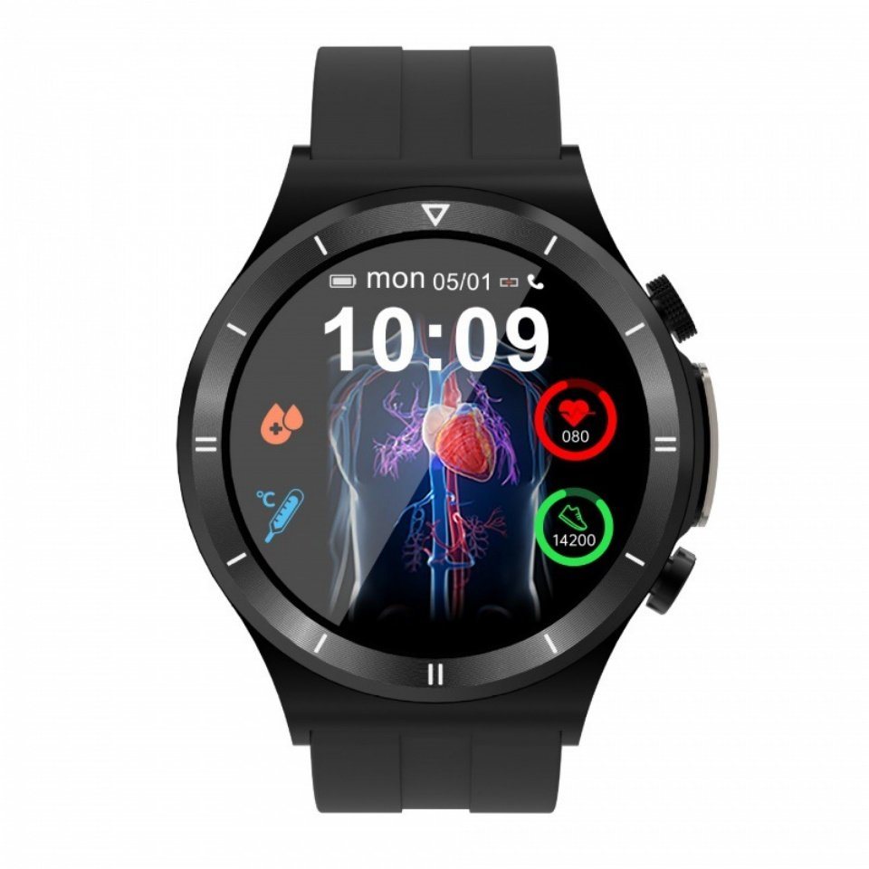 Welikera Smartwatch, Blutzucker Herzfrequenz Gesundheit Erkennung Bluetooth Watch von Welikera