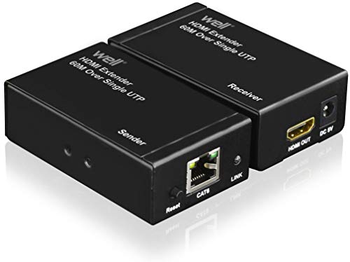 HDMI Extender Bis zu 60 m Cat.5 / 6-Kabel FullHD V1.3 Well von Well