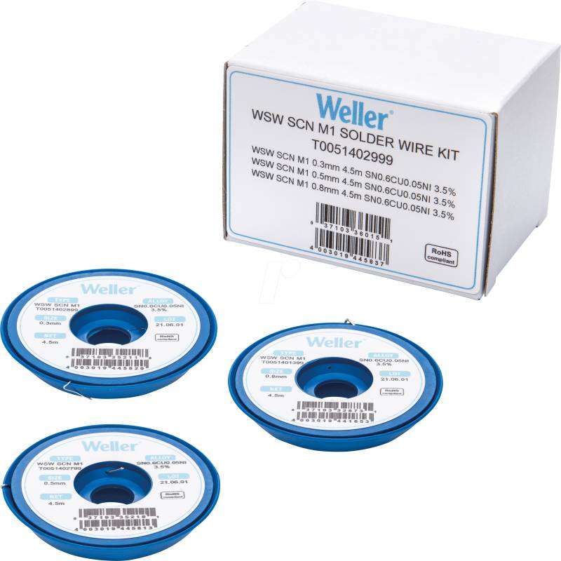 WSW T0051402999 - WSW SCN M1 Set - Ø 0,3/0,5/0,8mm, 21g von Weller