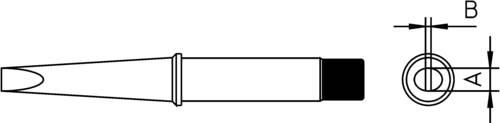 Weller 4CT6C7-1 Lötspitze Meißelform, gerade Spitzen-Größe 3.2mm Inhalt 1St. von Weller