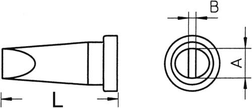 Weller LT-B Lötspitze Meißelform, gerade Spitzen-Größe 2.4mm Inhalt 1St. von Weller