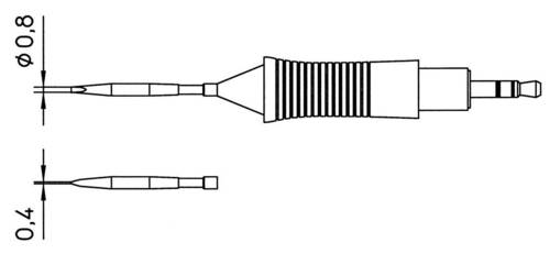 Weller RT9 Lötspitze Meißelform, gerade Spitzen-Größe 0.8mm Inhalt 1St. von Weller