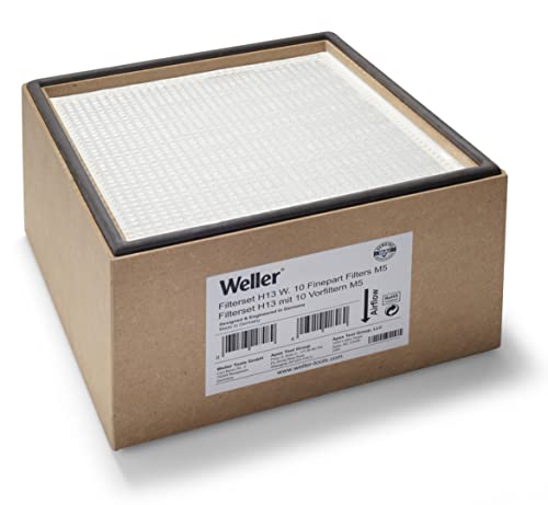 Weller T0058762701 Kompaktfilter: Partikelfilter H13 und Aktivkohlegranulat-Filter mit 10 Vorfiltern M5 für Zero Smog 2, Zero Smog EL, WFE 2ES / CS Rauchabsaugsysteme von Weller