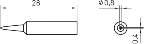 Weller XNT H Lötspitze Meißelform Spitzen-Größe 0.8mm Inhalt 1St. von Weller