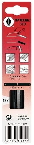 Puk Metallsägeblatt 310 L.150mm ZpZ 25 1-s.12 St./Karte Welotec 310121-44301 von Welotec