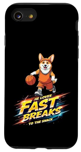 Lustiges Basketball-Geschenk für walisische Corgi-Hundeliebhaber Hülle für iPhone SE (2020) / 7 / 8 von Welsh Corgi Fun Designs