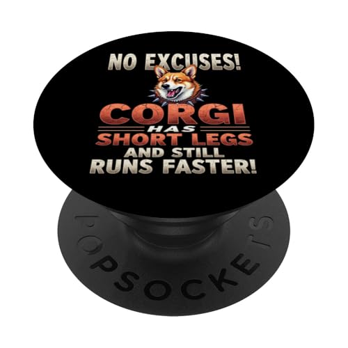 Lustiges Geschenk für walisische Corgi-Hundebesitzer PopSockets Klebender PopGrip von Welsh Corgi Fun Designs