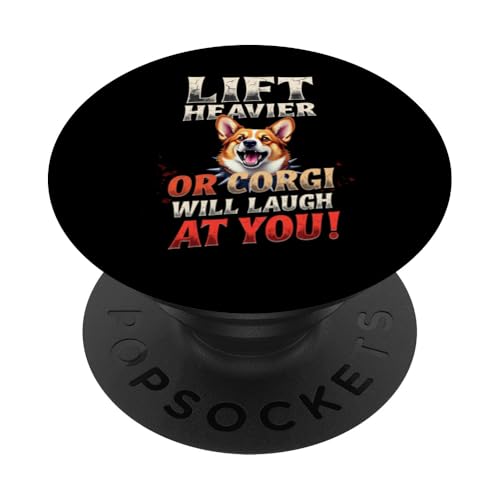 Lustiges Geschenk für walisische Corgi-Hundebesitzer PopSockets Klebender PopGrip von Welsh Corgi Fun Designs