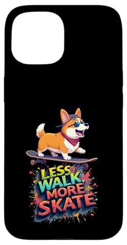 Lustiges Skateboard-Geschenk für walisische Corgi-Hundebesitzer Hülle für iPhone 15 Lustiges Skateboard-Geschenk für walisische Corgi-Hundebesitzer Hülle für iPhone 15 von Welsh Corgi Fun Designs