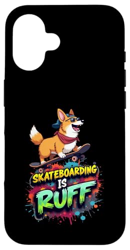 Lustiges Skateboard-Geschenk für walisische Corgi-Hundebesitzer Hülle für iPhone 16 Lustiges Skateboard-Geschenk für walisische Corgi-Hundebesitzer Hülle für iPhone 16 von Welsh Corgi Fun Designs