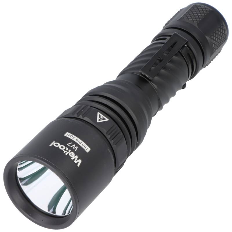 Weltool W7 taktische LEP-Taschenlampe, beeindruckende Reichweite bis zu 1.788 Metern, 700 Lumen, inkl. 21700 Li-Ion Akku von Weltool