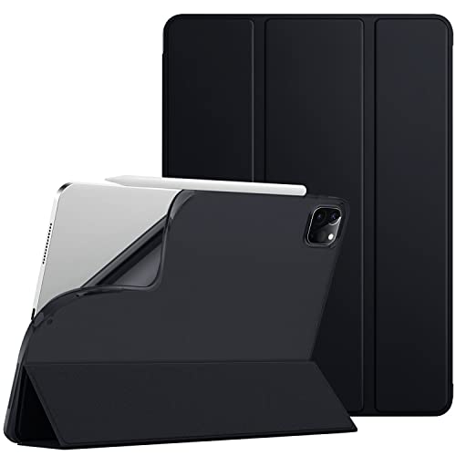 Wembem Hülle für iPad Pro 11 Zoll, Modell 2021/2020/2018, Weiche TPU Abdeckung Klappständer Schutzhülle mit Stifthalter Smart Case Cover, Auto Schlafen/Wachen, Schwarz von Wembem