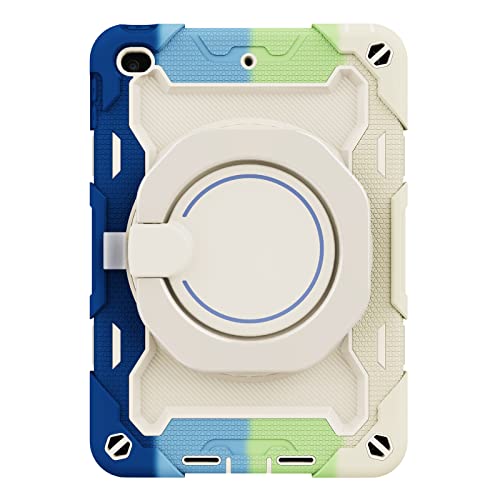 Wembem für iPad Mini 5 Jungen Mädchen Robuste Heavy Duty Tablet Kinder mit 360 Grad drehbar Ständer Stifthalter Hülle 4, Bunt Blau, Für iPad Mini 4-Mini 5 von Wembem