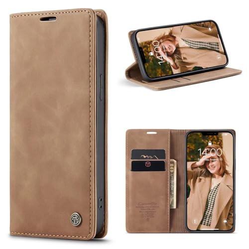 CaseMe Hülle für Xiaomi Redmi NOTE 11 4G/NOTE 11S/NOTE 11 Vintage Dünne Handyhülle mit Kartenfach Geld Slot Ständer PU Ledertasche Flip Schutzhülle für Redmi NOTE 11 4G/NOTE 11S/NOTE 11- Braun von WenBaby