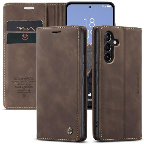 WenBaby CaseMe Handyhülle für Samsung Galaxy Note 10 Plus Hülle +2 Stück Panzerglas Schutzfolie, Premium Leder Brieftasche Schutzhülle [Kartenfach][Stand] für Samsung Galaxy Note 10 Plus, Kaffee von WenBaby