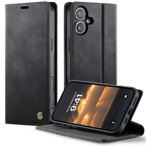 WenBaby CaseMe Handyhülle für iPhone 16 Plus Hülle Premium Nubukleder PU Lederhülle Klapphülle【RFID Schutz】 Kartenfach Standfunktion Schutzhülle Flip Case Wallet Tasche Cover,Schwarz WenBaby CaseMe Handyhülle für iPhone 16 Plus Hülle Premium Nubukleder PU Lederhülle Klapphülle【RFID Schutz】 Kartenfach Standfunktion Schutzhülle Flip Case Wallet Tasche Cover,Schwarz von WenBaby