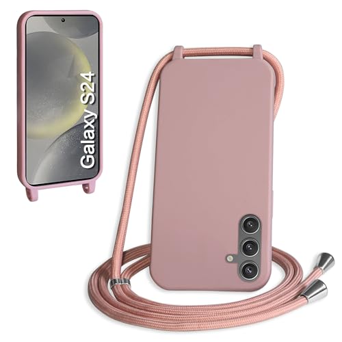 WenBaby Handykette für Samsung Galaxy S24 Hülle mit Band,Handyhülle mit Schnur zum Umhängen Silikon Seil Necklace Schutzhülle mit Kordel Tasche Case TPU Bumper für Galaxy S24- Sandrosa WenBaby Handykette für Samsung Galaxy S24 Hülle mit Band,Handyhülle mit Schnur zum Umhängen Silikon Seil Necklace Schutzhülle mit Kordel Tasche Case TPU Bumper für Galaxy S24- Sandrosa von WenBaby