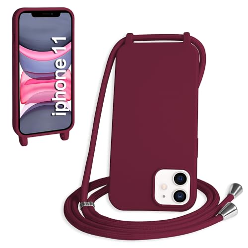 WenBaby Handykette für iPhone 11 Hülle mit Band,Handyhülle mit Schnur zum Umhängen Silikon Seil Necklace Schutzhülle mit Kordel Tasche Case TPU Bumper für iPhone 11- Rot WenBaby Handykette für iPhone 11 Hülle mit Band,Handyhülle mit Schnur zum Umhängen Silikon Seil Necklace Schutzhülle mit Kordel Tasche Case TPU Bumper für iPhone 11- Rot von WenBaby