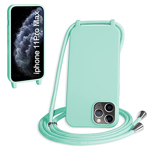 WenBaby Handykette für iPhone 11 Pro Max Hülle mit Band,Handyhülle mit Schnur zum Umhängen Silikon Seil Necklace Schutzhülle mit Kordel Tasche Case TPU Bumper für iPhone 11 Pro Max- Pfefferminzgrün WenBaby Handykette für iPhone 11 Pro Max Hülle mit Band,Handyhülle mit Schnur zum Umhängen Silikon Seil Necklace Schutzhülle mit Kordel Tasche Case TPU Bumper für iPhone 11 Pro Max- Pfefferminzgrün von WenBaby