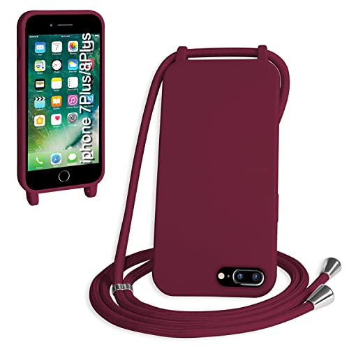 WenBaby Handykette für iPhone 6/7/8 Plus Hülle mit Band,Handyhülle mit Schnur zum Umhängen Silikon Seil Necklace Schutzhülle mit Kordel Tasche Case TPU Bumper für iPhone 6/7/8 Plus- Rot WenBaby Handykette für iPhone 6/7/8 Plus Hülle mit Band,Handyhülle mit Schnur zum Umhängen Silikon Seil Necklace Schutzhülle mit Kordel Tasche Case TPU Bumper für iPhone 6/7/8 Plus- Rot von WenBaby