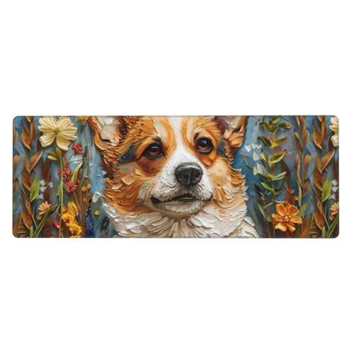 Corgi Tastaturunterlage, Büro-Schreibtischunterlage und Schreibblock mit Blumenmuster, Frühlingsgarten, sind die makellose Wahl für Arbeit und Unterhaltung Corgi Tastaturunterlage, Büro-Schreibtischunterlage und Schreibblock mit Blumenmuster, Frühlingsgarten, sind die makellose Wahl für Arbeit und Unterhaltung von WenDang