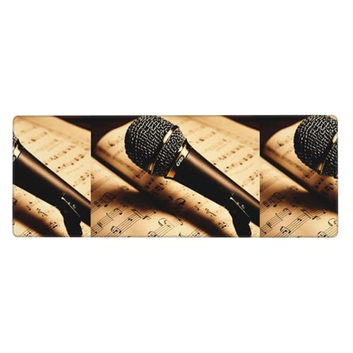 Mikrofon mit Musiknoten-Tastatur-Pad, Büro-Schreibtischunterlage und Schreibblock sind die makellose Wahl für Arbeit und Unterhaltung Mikrofon mit Musiknoten-Tastatur-Pad, Büro-Schreibtischunterlage und Schreibblock sind die makellose Wahl für Arbeit und Unterhaltung von WenDang