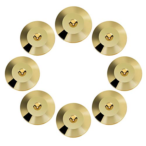 Wendry 8 STK. 25 x 4 mm Lautsprecherfüße, Lautsprecherisolationspad Universal Copper Speaker Shock Base Pad Isolationsfüße Mattenbodenscheibe, für Lautsprecher-CD-DVD-Player(Gold) von Wendry