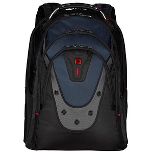 WENGER Laptop-Rucksack Ibex Kunstfaser schwarz/blau bis 43,2 cm (17 Zoll) von Wenger
