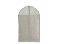WENKO 64512100, Aufbewahrungsbeutel für weiche Kleidung, Graubraun, Fleece, Reißverschluss, 60 cm, 100 cm von Wenko