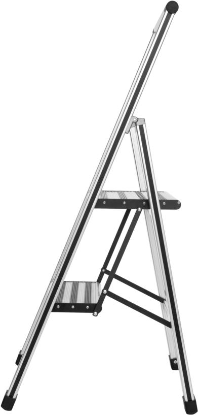 WENKO Alu-Design Klapptrittleiter 2-stufig Haushaltsleiter (601011100) von Wenko