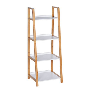 WENKO Beistellregal Finja weiß, braun 43,0 x 36,0 x 112,0 cm von Wenko