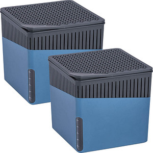 WENKO Cube Raumentfeuchter blau, 2x 1,0 kg von Wenko