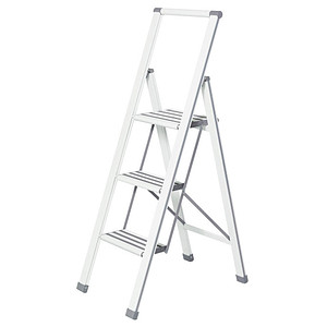 WENKO Klapptritt silber 3 Stufen, H: 119,0 cm von Wenko