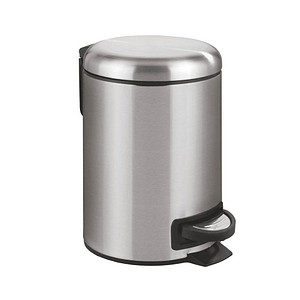 WENKO Leman Kosmetikeimer 3,0 l silber von Wenko