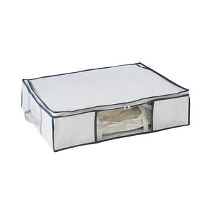 WENKO Soft Box M Vakuum-Unterbettkommode perlweiß/grau 65,0 x 15,0 x 50,0 cm von Wenko