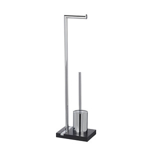WENKO WC-Garnitur Noble schwarz, silber Metall WENKO WC-Garnitur Noble schwarz, silber Metall von Wenko