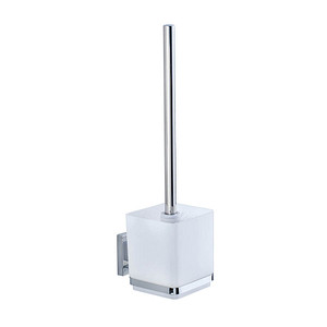 WENKO WC-Garnitur Quadro weiß, silber Metall von Wenko