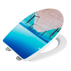 WENKO WC-Sitz mit Absenkautomatik Infinity blau von Wenko