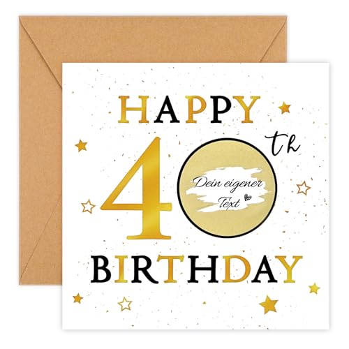 WenmthG - 40. Geburtstag Gutschein zum selber ausfüllen mit Rubbelaufkleber - 40er Geschenkidee - 40 Geburtstagskarte mit Umschlag - Rubbellose zum Selbstgestalten - Geschenke für Frauen, Männer von WenmthG