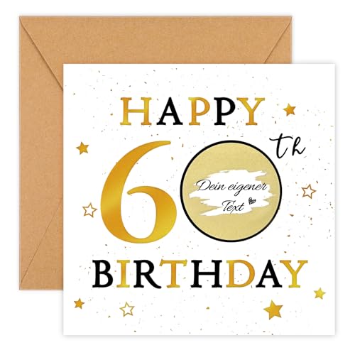 WenmthG - 60. Geburtstag Gutschein zum selber ausfüllen mit Rubbelaufkleber - 60er Geschenkidee - 60 Geburtstagskarte mit Umschlag - Rubbellose zum Selbstgestalten - Geschenke für Frauen, Männer von WenmthG