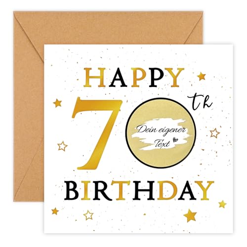 WenmthG - 70. Geburtstag Gutschein zum selber ausfüllen mit Rubbelaufkleber - 70er Geschenkidee - 70 Geburtstagskarte mit Umschlag - Rubbellose zum Selbstgestalten - Geschenke für Frauen, Männer von WenmthG