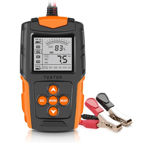 Autobatterie Tester 12V/24V Autobatterie messgerät-Tester, Batterietester kfz Ladesystem Test-Scan-Tool, Digital Battery Alternator Analyzer, Autobatterietester für PKW-LKW ATV SUV Boot Autobatterie Tester 12V/24V Autobatterie messgerät-Tester, Batterietester kfz Ladesystem Test-Scan-Tool, Digital Battery Alternator Analyzer, Autobatterietester für PKW-LKW ATV SUV Boot von Wenosda