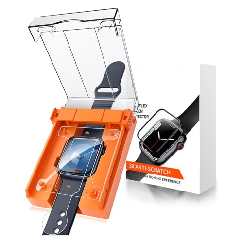 Wenrecu für Apple Watch 45 mm Series 7/8/9 Schutzfolie, [Auto-Staubentfernung] Einfache Installation Displayschutz HD Volle Kratzschutz und Klarheit für Ihre Apple Watch 45mm Schutzfolie von Wenrecu