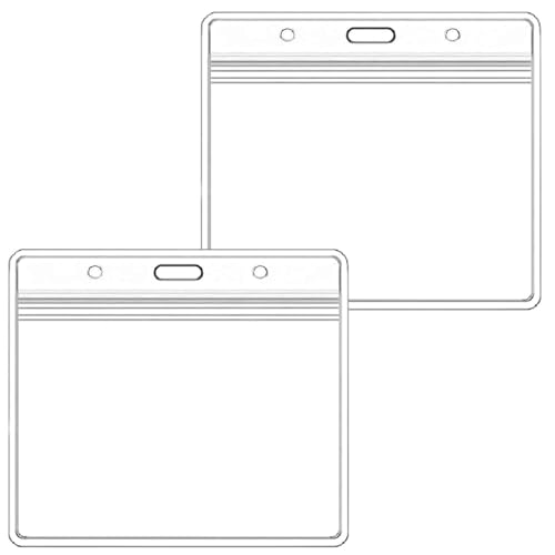 Ausweishalter, Ausweishalter, wasserdicht, transparent, horizontal, 10,9 x 7,6 cm, 20 Stück von Wenreykeji