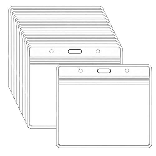 Ausweishalter, Ausweishalter, wasserdicht, transparent, horizontal, 10,9 x 7,6 cm, 30 Stück von Wenreykeji