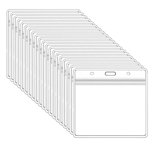 Ausweishalter, Ausweishalter, wasserdicht, transparent, horizontal, 8,9 x 6,1 cm, 20 Stück von Wenreykeji