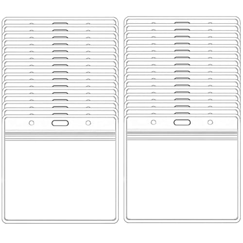 Ausweishalter, Ausweishalter, wasserdicht, transparent, horizontal, 8,9 x 6,1 cm, 30 Stück von Wenreykeji